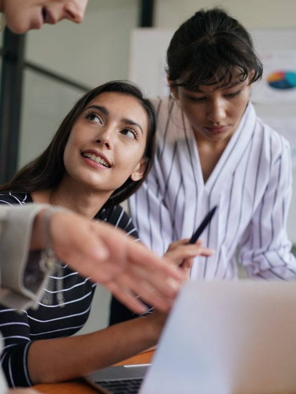 Business partners working together at office